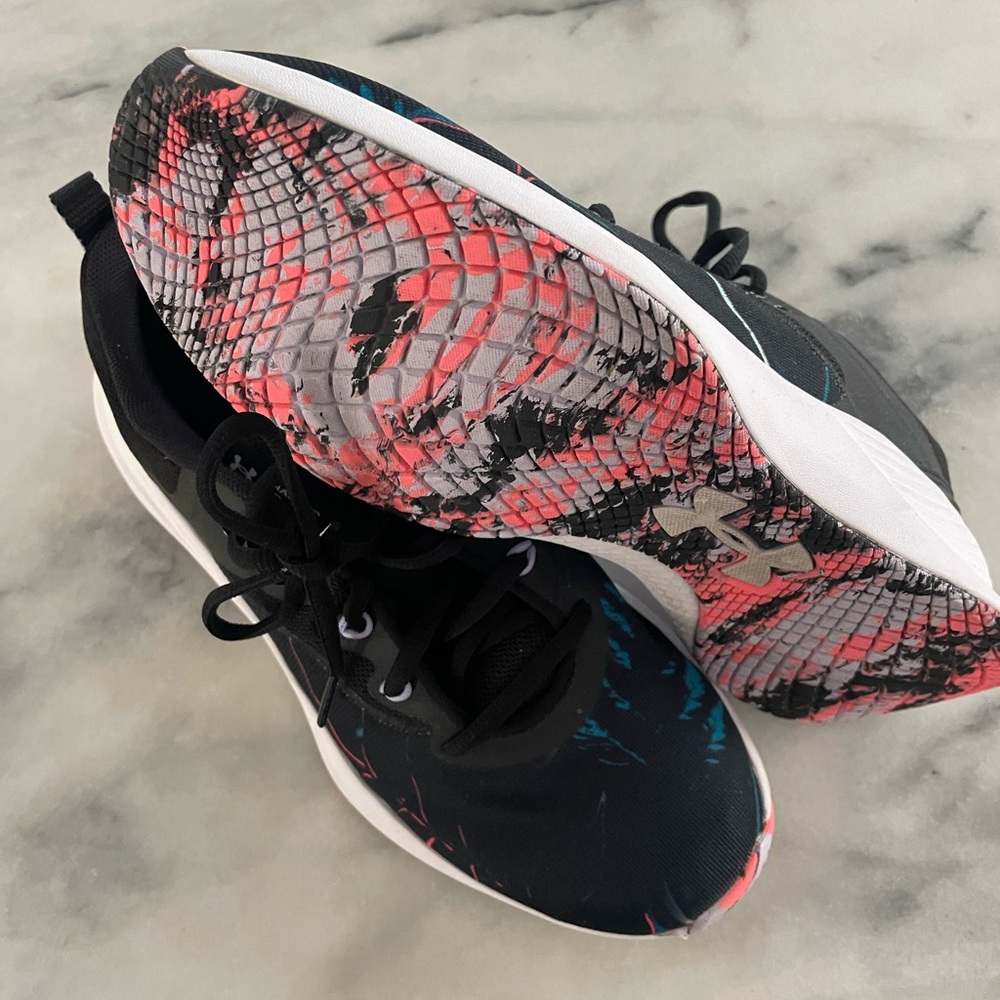 Under Armour Women's Black and Pink Charged Breath 3 PR Training Shoes